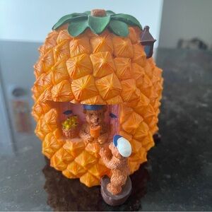 Vintage Teddy Bear Pineapple Coin Bank